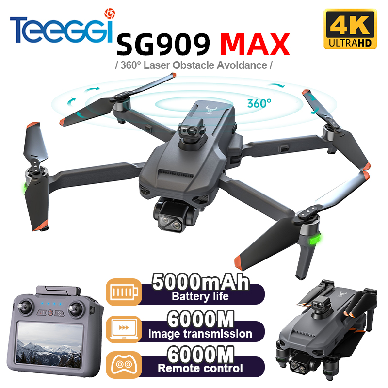 Drone Gimbal Brushless - Teeggi SG909 MAX GPS 드론(4K 카메라